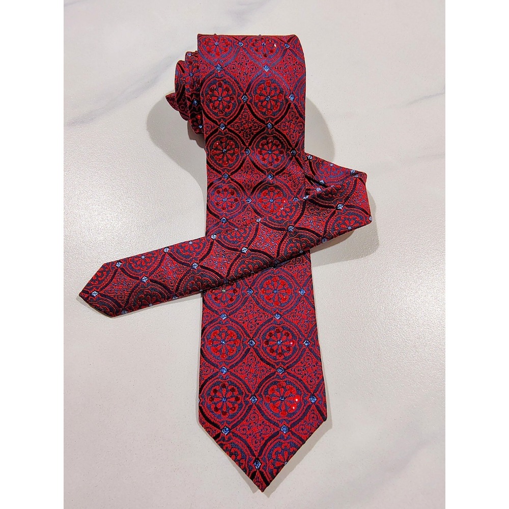 Robert Talbott x Swarovski Crystals Best Of Class Silk Tie  Medallion Jaquacquar